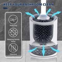 Long-Handle Sprayable Silicone Toilet Brush: Effortless Bathroom Cleaning