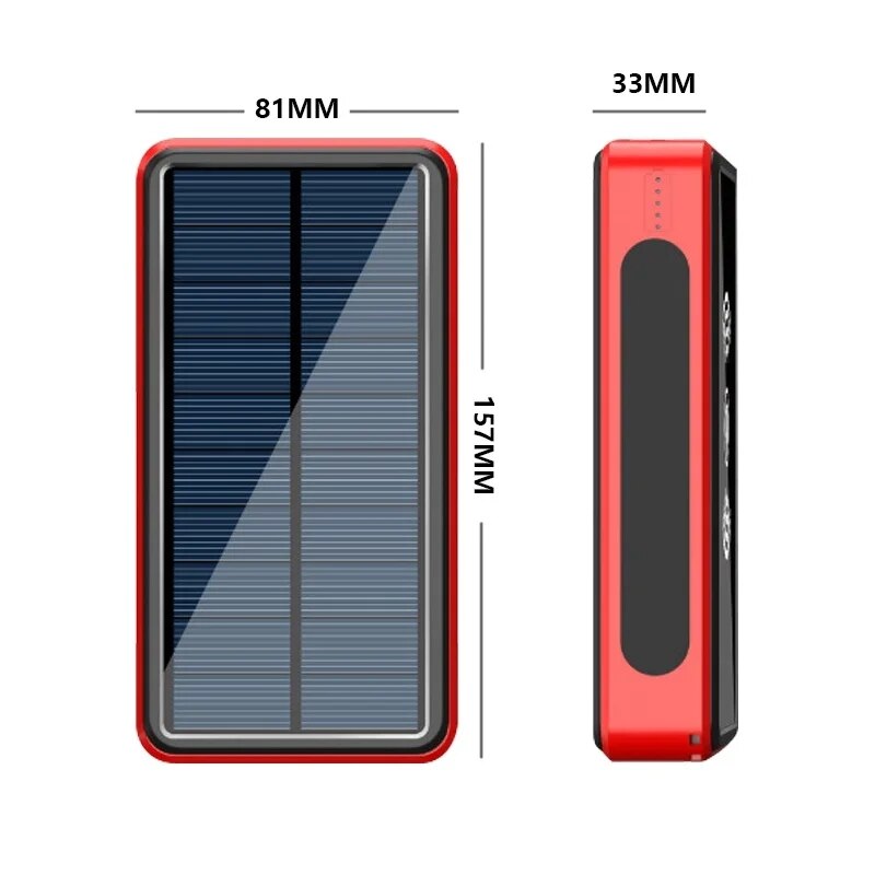 80,000mAh Solar Powerbank: Fast, Wireless, 4USB