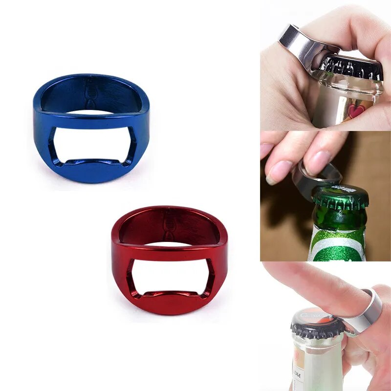 Multi-Function Stainless Steel Ring-Shape Opener Beer Bottle Opener Anti-injury Portable Bar Bartender Tool