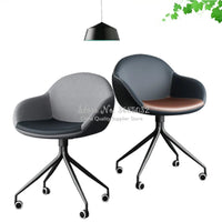 Swivel Steel Leg Office Chair