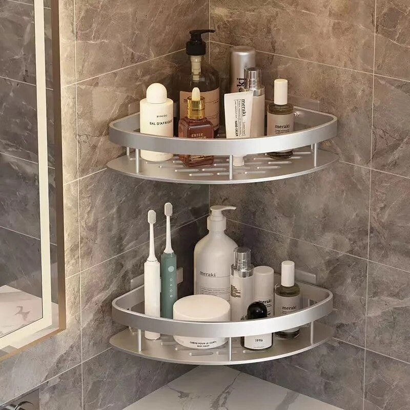 Aluminum Bathroom Storage Shelf