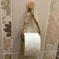 Beige Hemp Bathroom Organizer Set