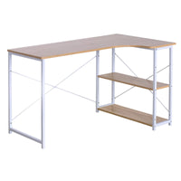 L-Shaped Office Desk with Shelves