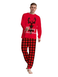 Plaid Elk Family Pajama Set