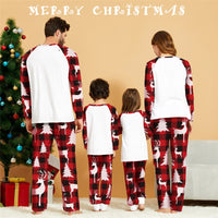 Christmas Deer Antlers Print Matching Pajama Set