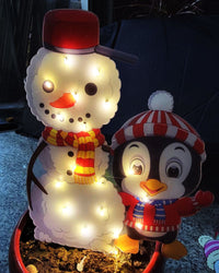 LED Christmas Snowman Scene Decoration