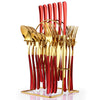 Elegant Stainless Steel Cutlery Set with Rack