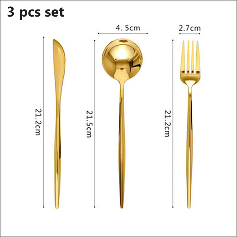 Golden Luxe Stainless Steel Cutlery Set