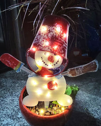 LED Christmas Snowman Scene Decoration