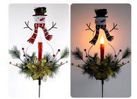 Festive Solar Snowman Ground Lights